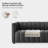 Dareau 83" Genuine Leather Channel Tufted Sofa-121869883