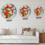 Nature morte au bouquet de coquelicots et de marguerites - Horloge murale traditionnelle-60187102