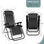 Archilla 2 Pack Zero Gravity Chairs, Black, UKFR Certified-67996724