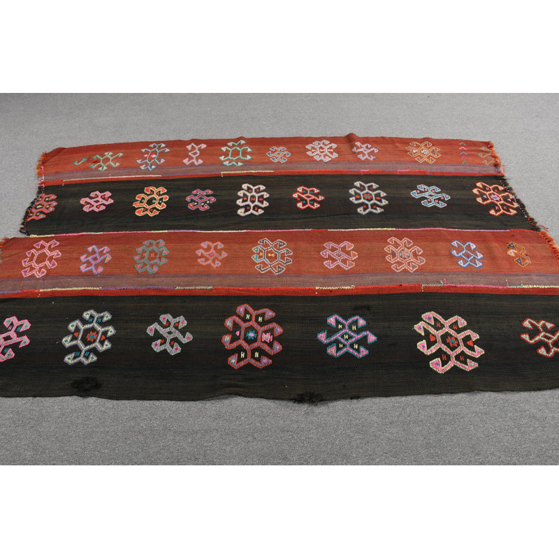 Tapis traditionnel kilim turc traditionnel avec motif géométrique dynamique pour un décor dynamique
