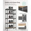 Étagères de rangement à 5 niveaux, rangement pour le garage, assemblage sans boulon, étagère ajustable, sous-sol pour la remise d'étude, UGLR300G01-1306410447