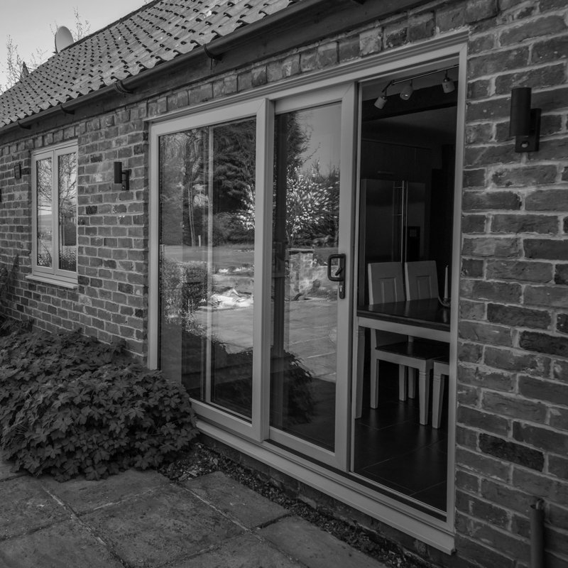 Upvc Sliding Patio Door, 209cm H x 149cm W x 7cm D, Right Hand/Inswing, White