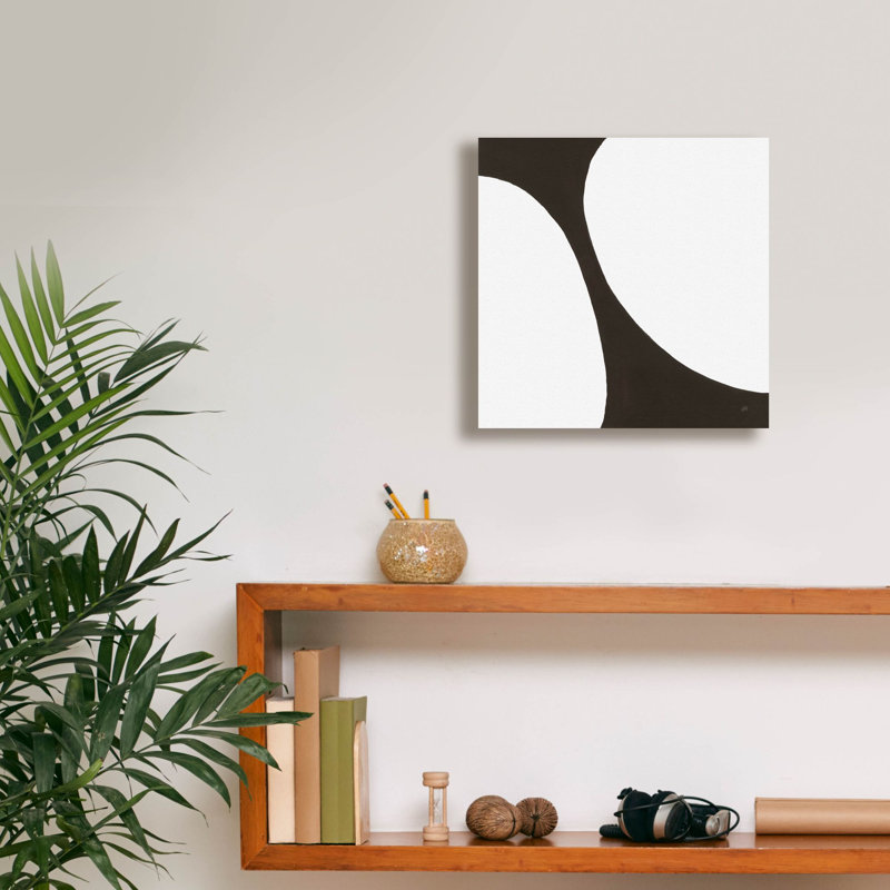 «Curvilinear V» par Chris Paschke, art mural sur toile, H 12 po x l 12 po x P 0,75 po