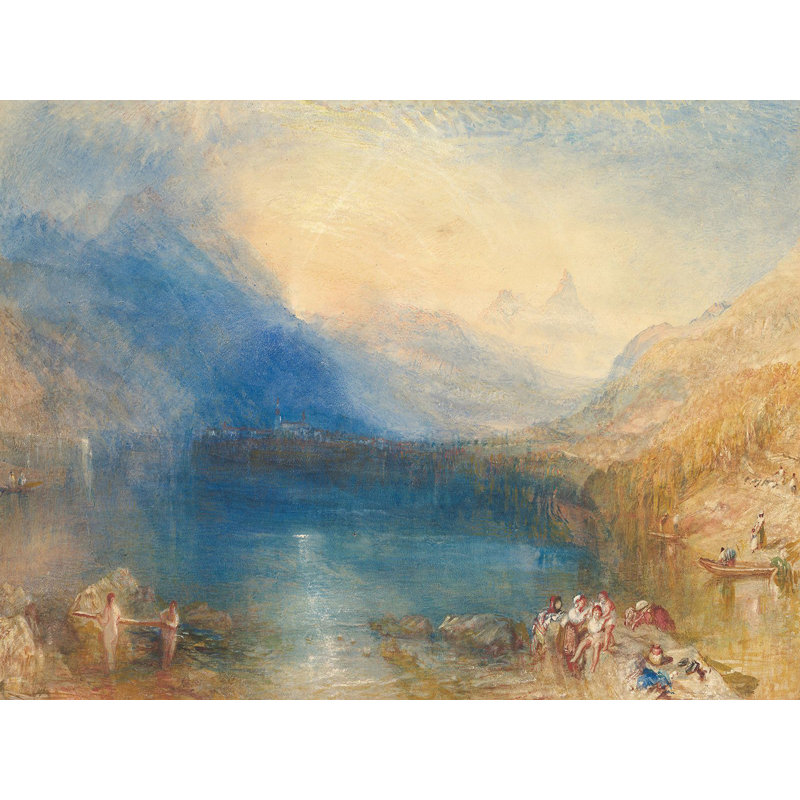 The Lake Of Zug by J.M.W. Turner - Wrapped Canvas Painting, 90cm H x 120cm W x 4cm D