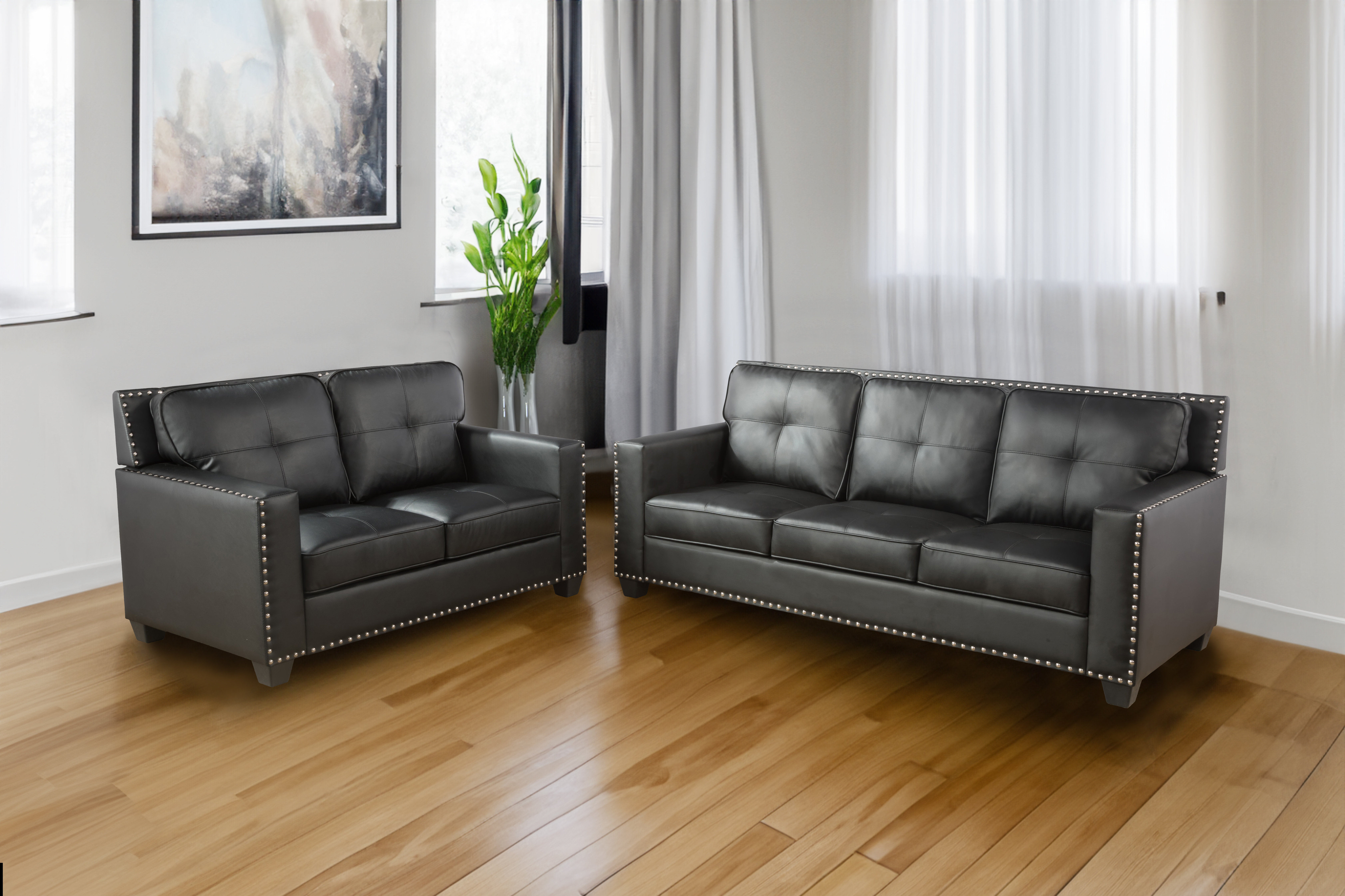 Latitude Run® Zweer 2 Piece Faux Leather Living Room Set & Reviews ...