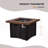 Irisa 23.8" H x 34.5" W Outdoor Gas Fire Pit Table