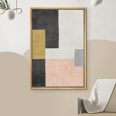 Style Mid-Century, blocs, illustrations géométriques abstraites, minimaliste moderne