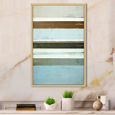 «Teal Meets Beige Modern Art», reproduction d'art moderne et contemporaine sur toile