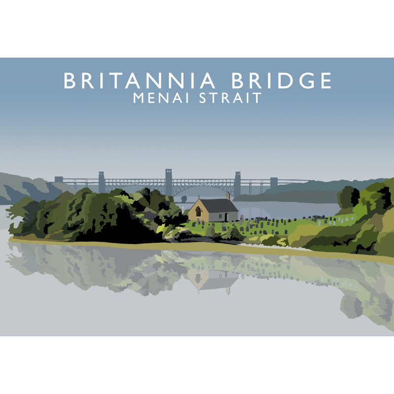 Britannia Bridge by Richard O'Neil - Print, No Frame, 30 cm H x 40 cm W x 1 cm D