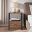 Bedside Table with 1 Drawers, Modern End Side Table with Storage Shelves, Metal Frame Nightstand for Bedroom, Living Room-406889384