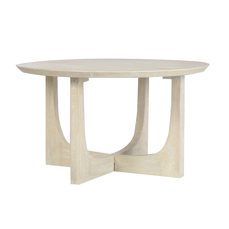 Beige Mango Wood Reverse Arch Side Table