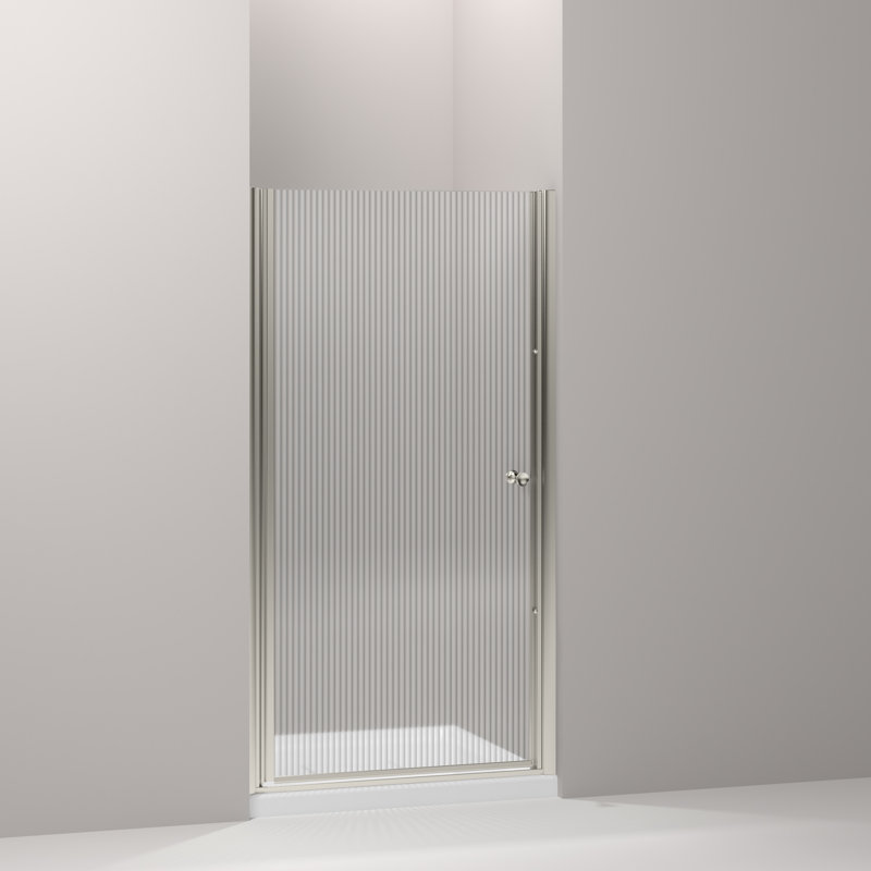 Porte de douche à pivot 30,25 "x 65,5" avec technologie CleanCoat Fluence, Nickel mat