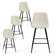 Set of 4 Upholstered Low Back 26" Counter Stool