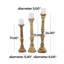 Ensemble de chandelles de table en bois 3 pièces Colville-1146826502