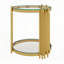 Table de bout moderne en verre transparent pour le salon, ronde-439651227