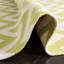 Tapis vert / ivoire en laine et coton tissé à la main Dhurries-418514606