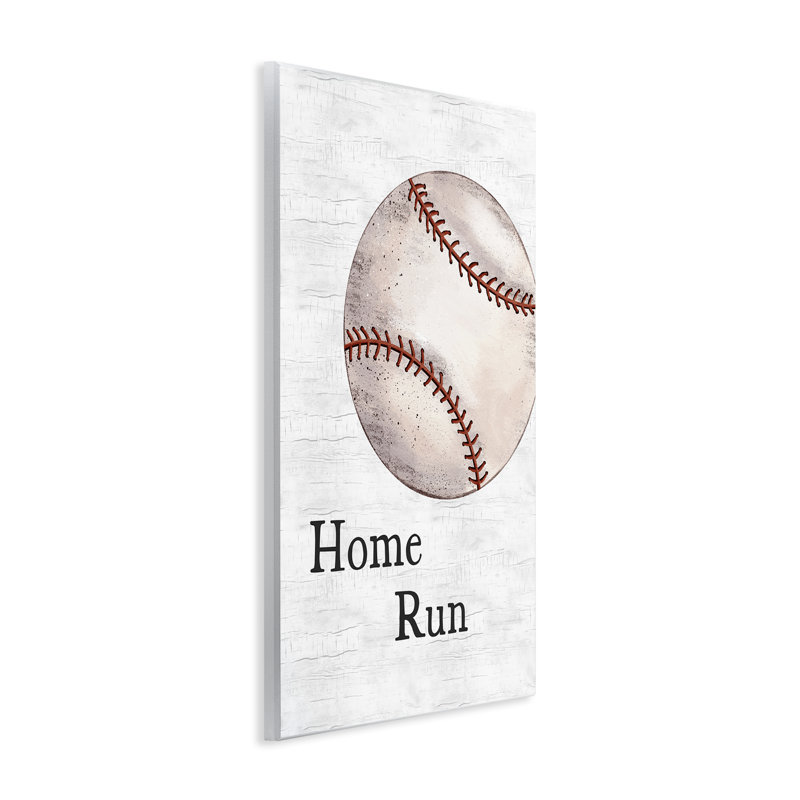 Art mural Home Run Baseball par JJ Design House LLC, H 15 po x l 10 po