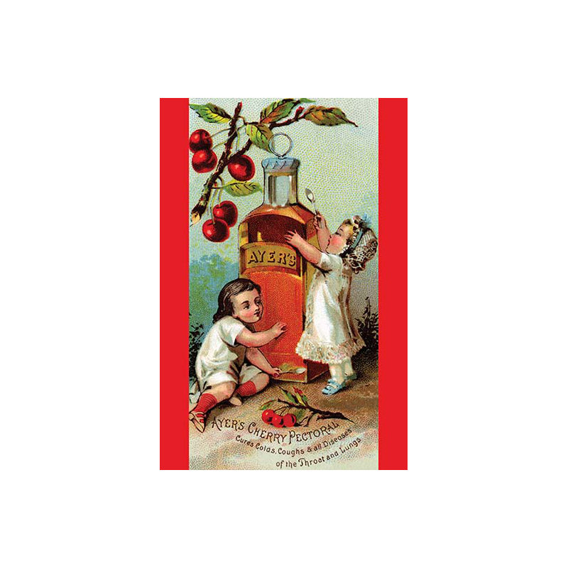 Cherry pectoral d’ayer-imprimé de publicités, H 66 po x l 44 po