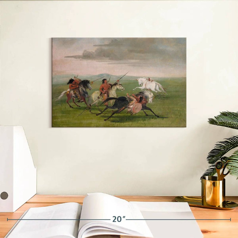 Lelar Comanche Feats Of Horsemanship, 8" H x 12" W