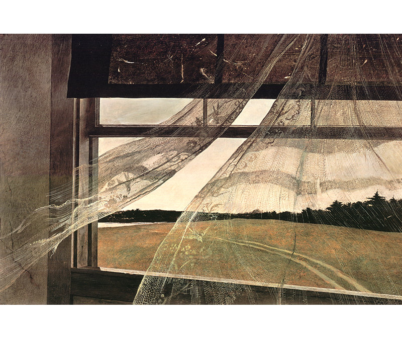 «Wind from the Sea» par Andrew Wyeth, toile tendue avec châssis, H 33 po x l 48 po