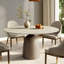 Ensemble de salle à manger 7 pièces 7 pièces en noyer foncé avec plateau gris 47 "et chaises rembourrées-778977490-778977495