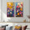 Ensemble de 2 pièces d'art mural pissenlit blanc et mauve