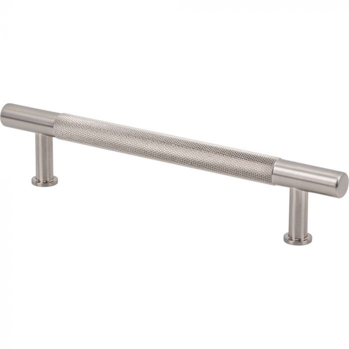 Beliza Knurled Bar Pull, 5 1/16", Brushed Satin Nickel