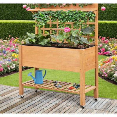 Jardinière surélevée en bois massif