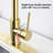 Stainless Steel Pull Down Kitchen Faucet With Soap Dispenser In Brushed Gold Hue - Scratch, Rust, And Spot 360-Degree Swivel Spout Robust Spray Capacity 1.8Gpm Max Flow Rate Finish Rotatable Vigorous-391344825-391344826