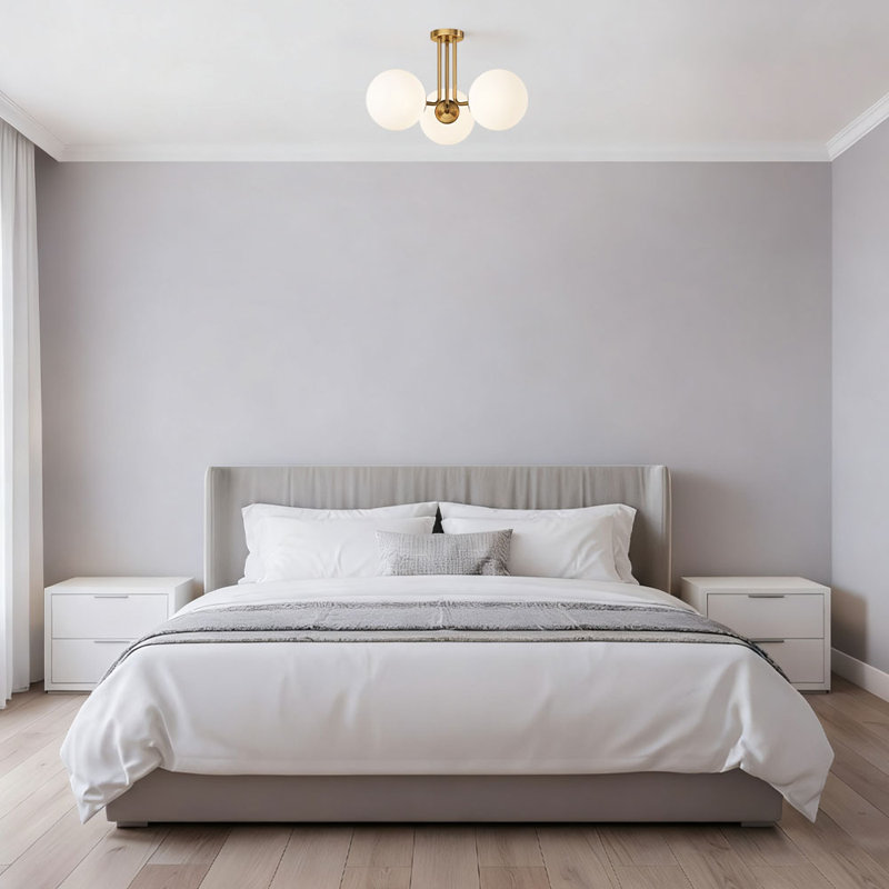 Nathon Glass Semi Flush Mount