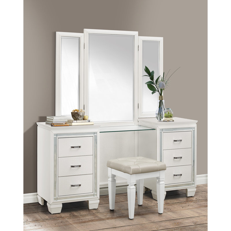 Coiffeuse Kielah, Blanc