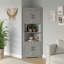 Armoire d'angle de 67 po de hauteur avec porte et tablettes réglables pour plusieurs cas de figure -1623886055