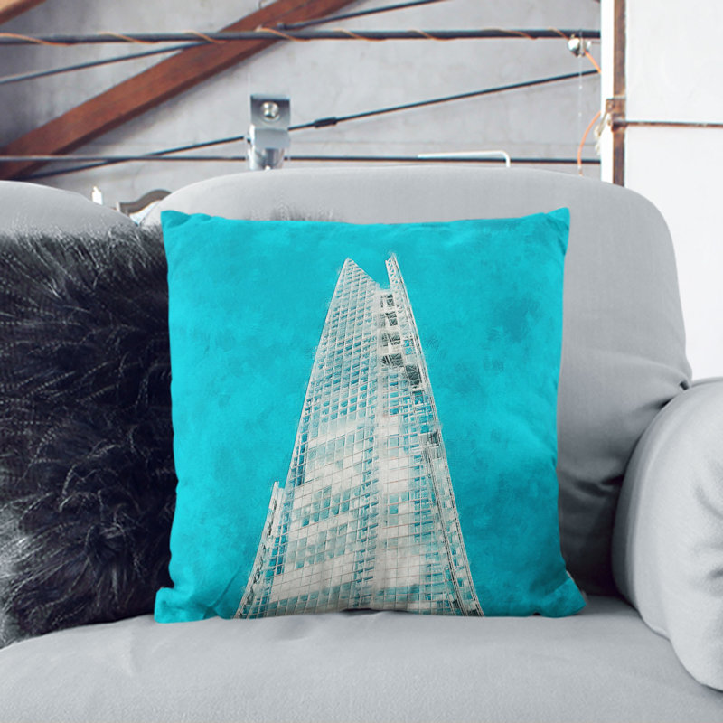 Square Throw Cushion, White, 55cm H x 55cm W x 20cm D