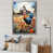 Impression argent sur toile encadrée