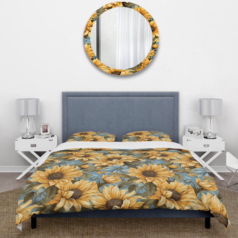 Literie à motif tropical Sunores Shores, Housse de couette pour très grand lit et 2 très