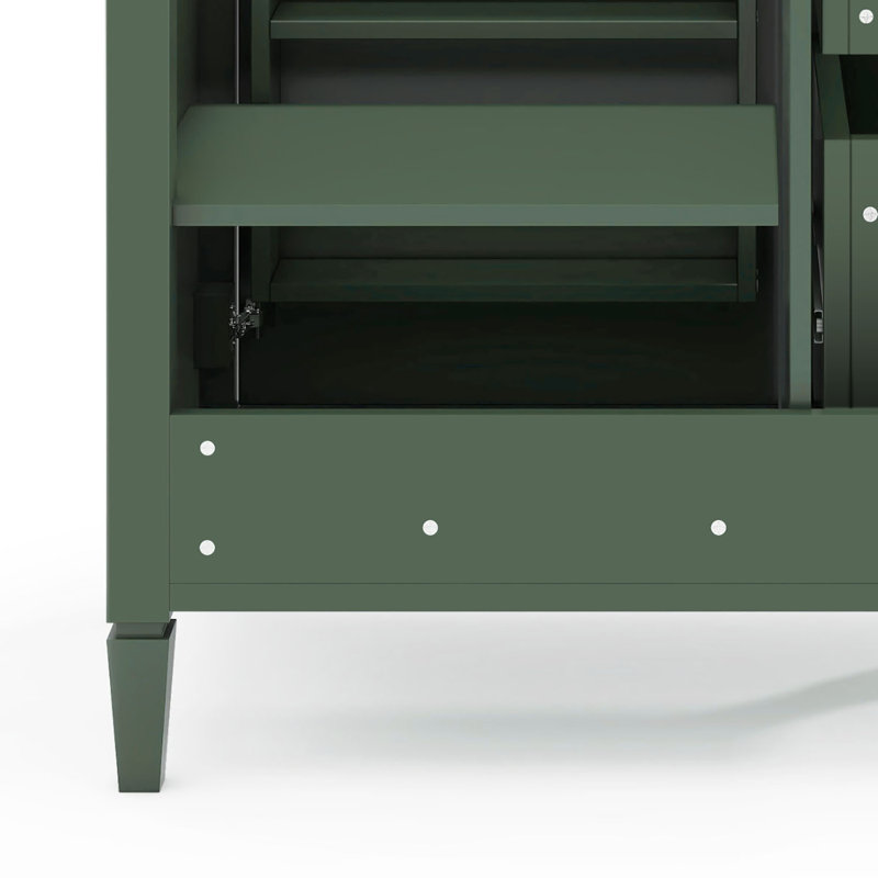 Meuble-lavabo autoportant en bois Modern Classic - sans lavabo supérieur, Vert