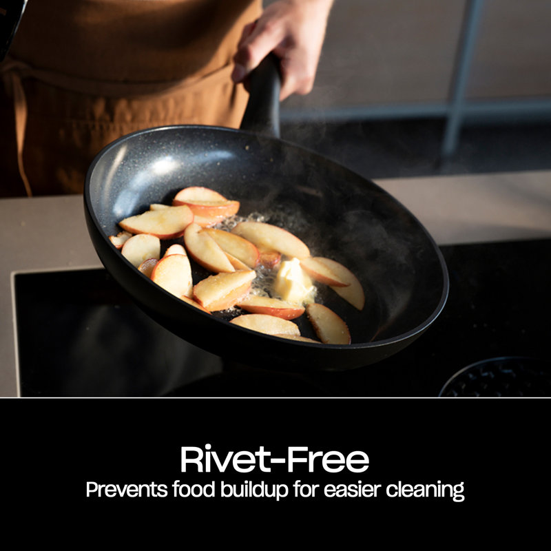 Fissler Essential 9.5 Inch Ceramic Nonstick Frying Pan, Orbit Black, 11 Inch