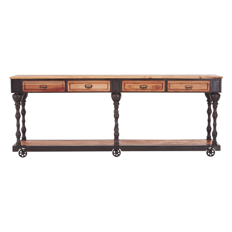 Mayores 221 cm W Solid Wood Top Console Table