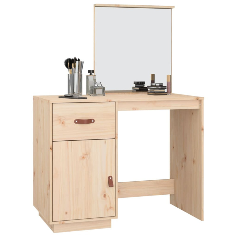 Niel Dressing Table with Mirror, Brown