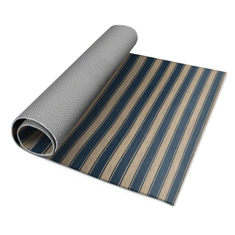 Tapis intérieur / extérieur gris HorizontalStripes, Rectangulaire 2 pi x 3 pi