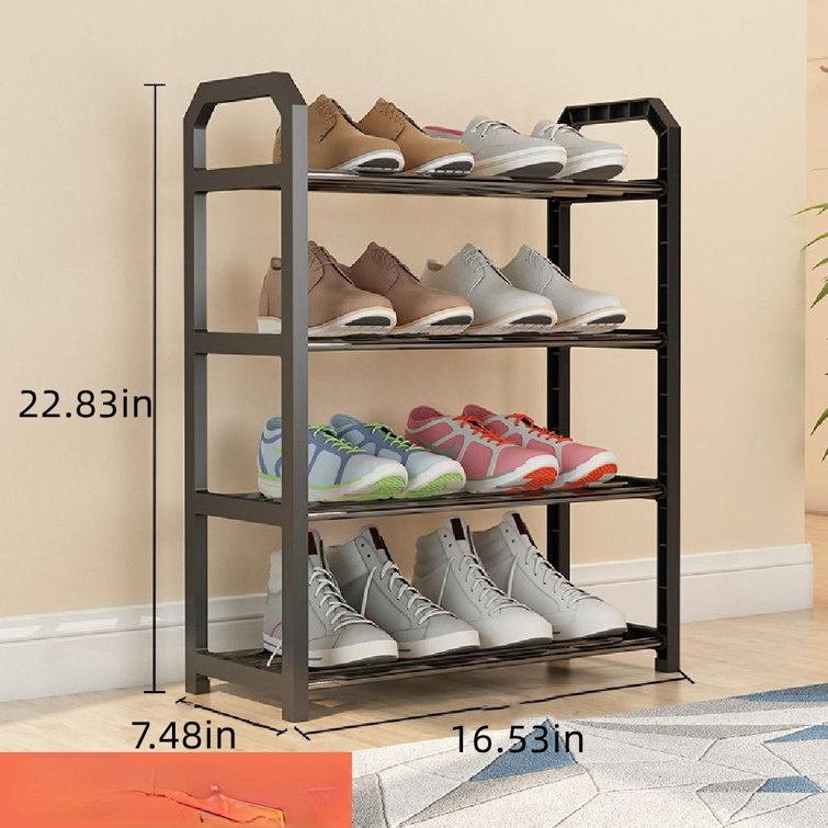 Rebrilliant 2 Tier 8 Pair Shoe Rack