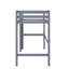 Lit mezzanine simple en bois d'hévéa avec barrière de sécurité, bureau intégré et échelle-190897271