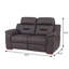 Causeuse inclinable manuelle en similicuir brun de 67 po Gracie Mills-134645992