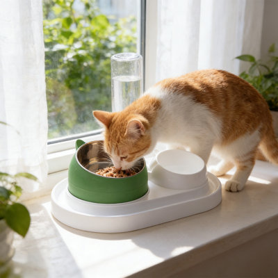 Cats Bowl Two in One