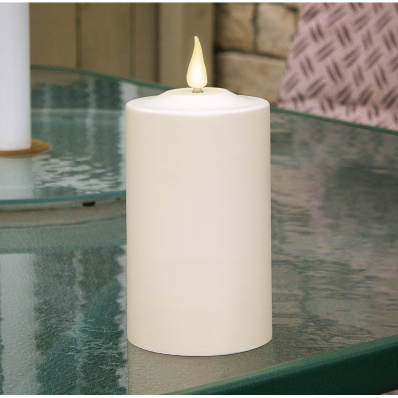 Bougie chaude sans flamme à DEL chaude, H 7,25 po x l 3,13 po x P 3,13 po