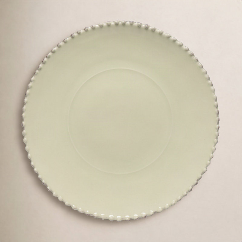 Pearl Stoneware Chargers, Lily Green