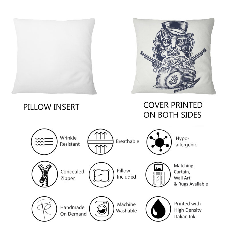 Coussin Cat Crypto Robber