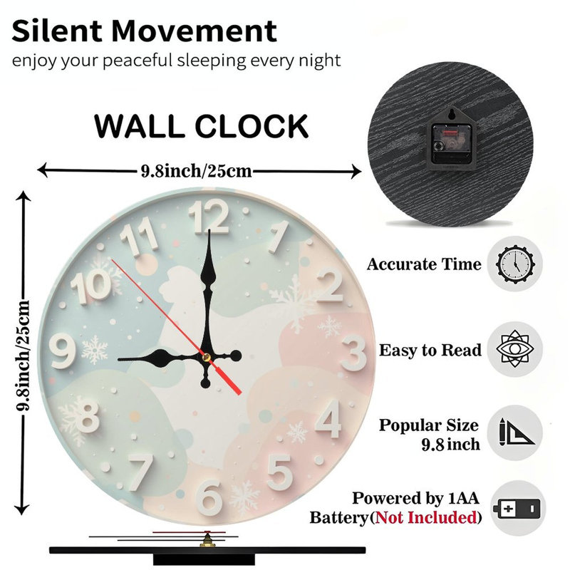 Horloge de Noël avec renne du Père Noël