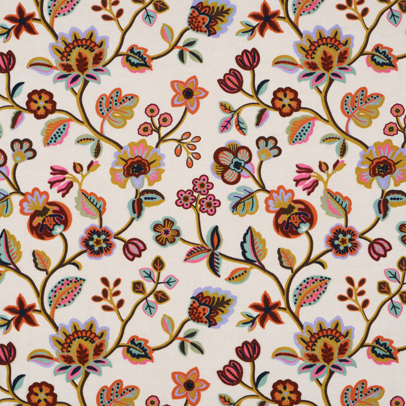 Loulou Embroidery Fabric, Jewel