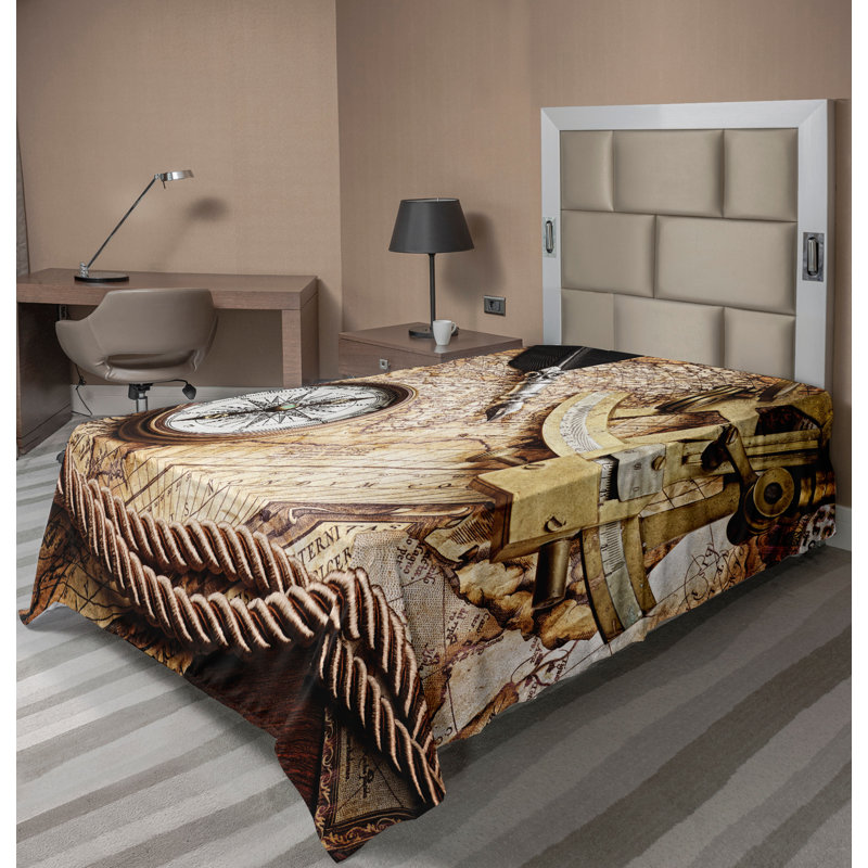 Drap-housse Ambesonne, Drap plat pour lit simple